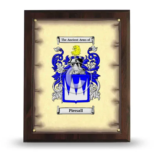 Piersall Coat of Arms Plaque