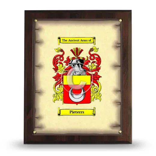 Pieterrs Coat of Arms Plaque
