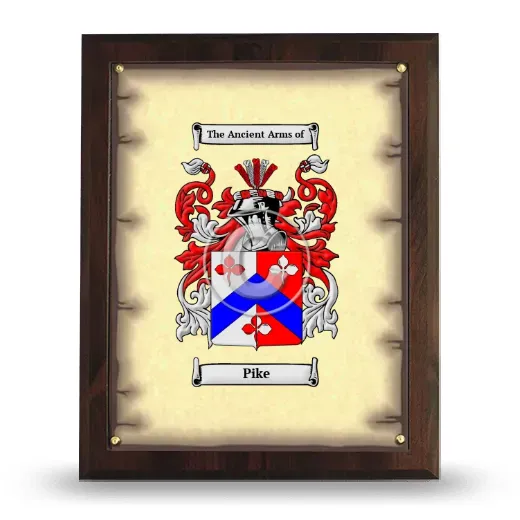 Pike Coat of Arms Plaque