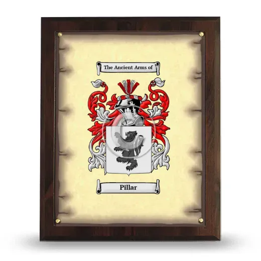 Pillar Coat of Arms Plaque