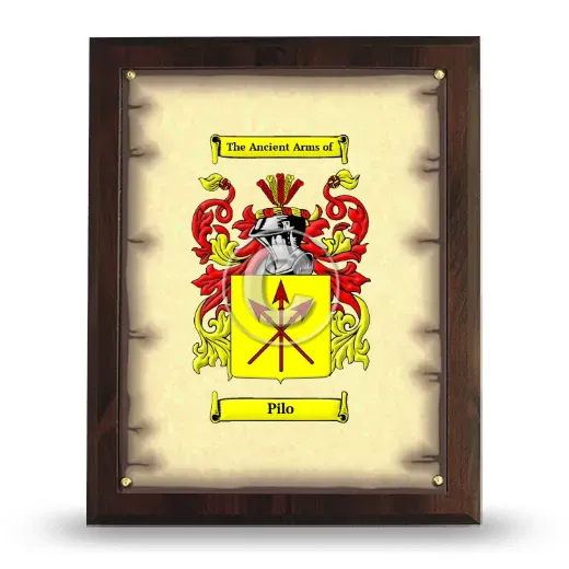 Pilo Coat of Arms Plaque