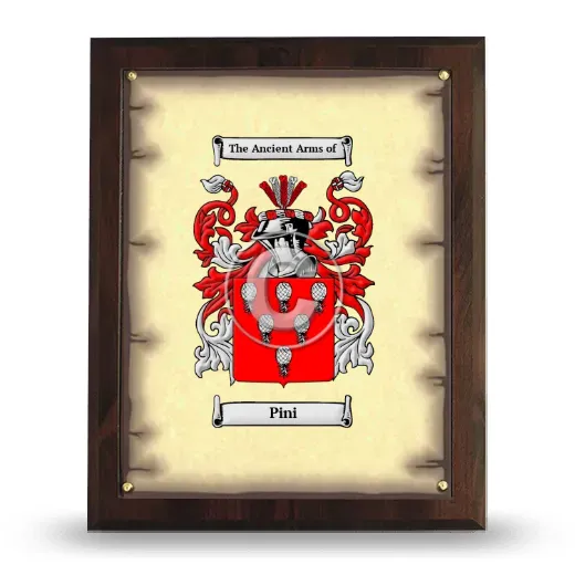 Pini Coat of Arms Plaque