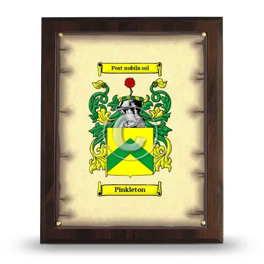 Pinkleton Coat of Arms Plaque