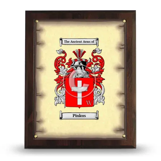 Pinkus Coat of Arms Plaque