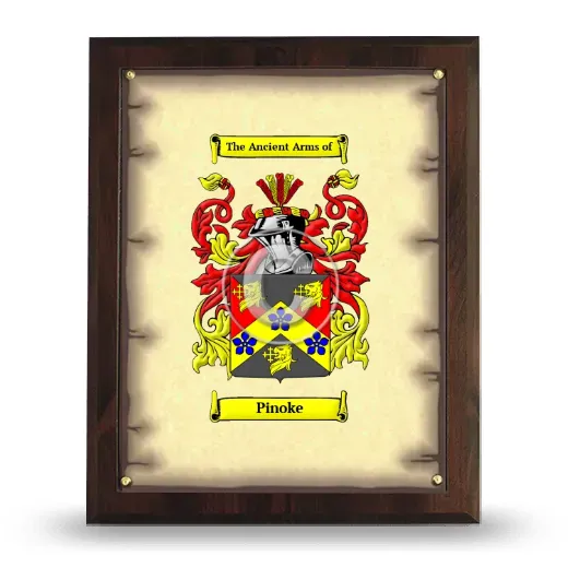 Pinoke Coat of Arms Plaque