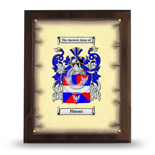 Pinsan Coat of Arms Plaque