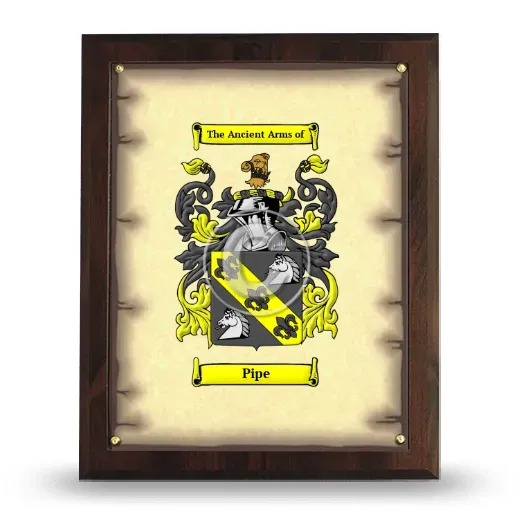 Pipe Coat of Arms Plaque