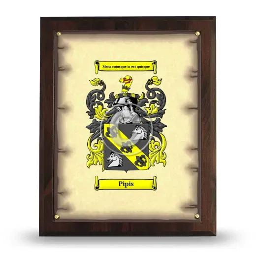Pipis Coat of Arms Plaque