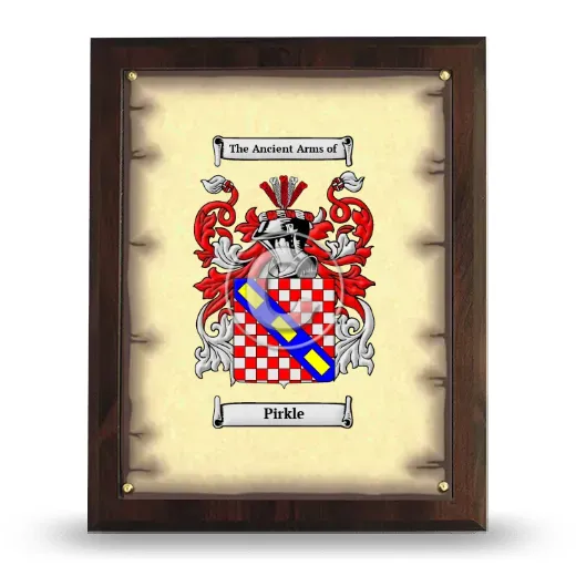 Pirkle Coat of Arms Plaque