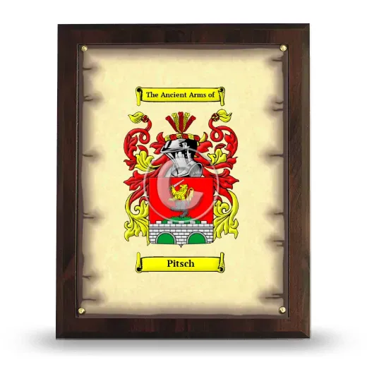 Pitsch Coat of Arms Plaque
