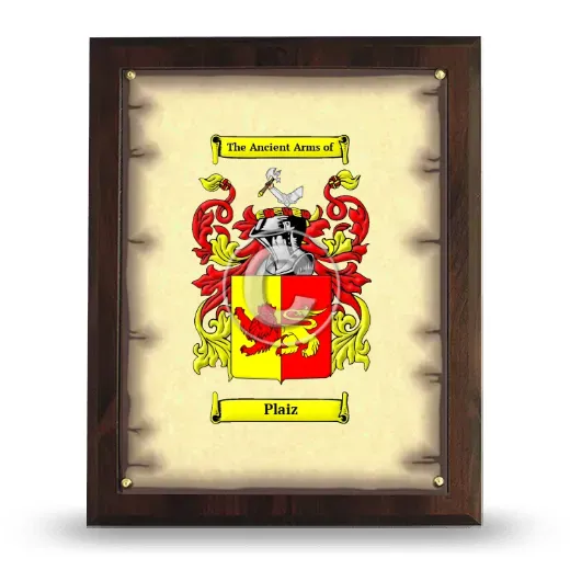 Plaiz Coat of Arms Plaque