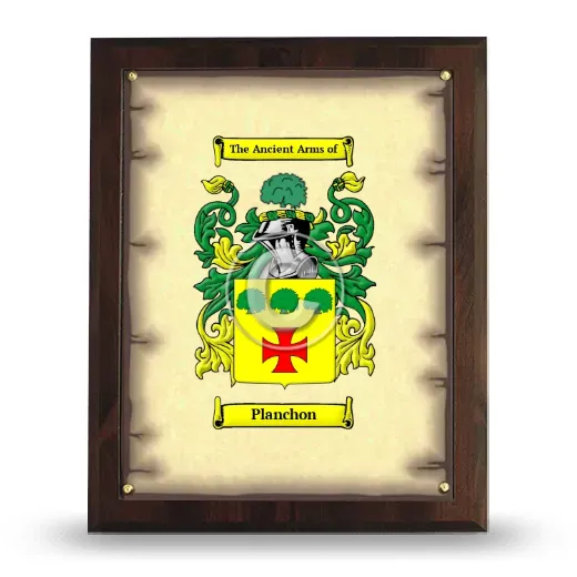 Planchon Coat of Arms Plaque