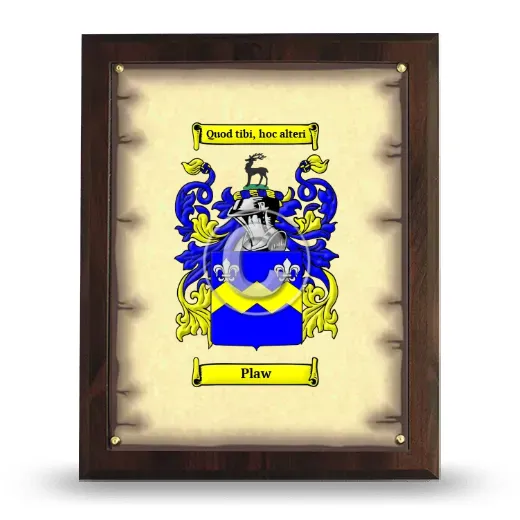 Plaw Coat of Arms Plaque