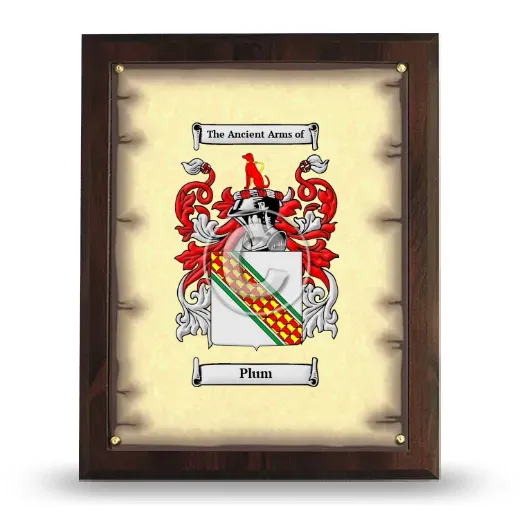 Plum Coat of Arms Plaque