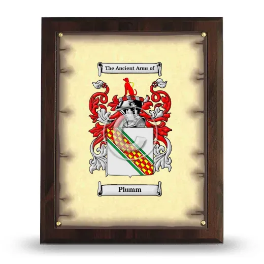 Plumm Coat of Arms Plaque