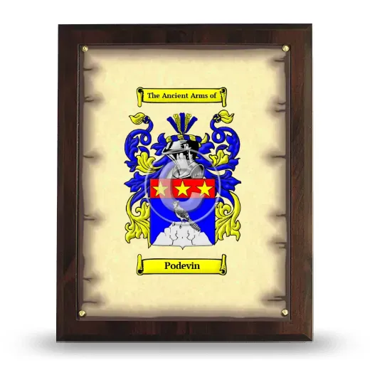 Podevin Coat of Arms Plaque