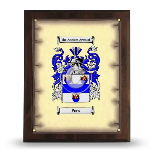 Poes Coat of Arms Plaque