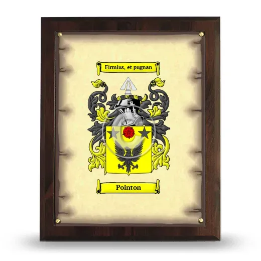 Pointon Coat of Arms Plaque