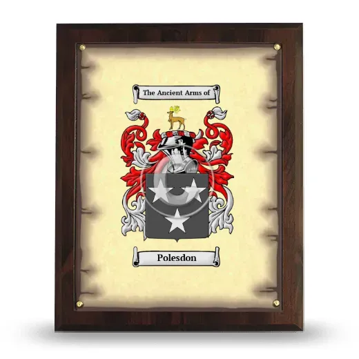 Polesdon Coat of Arms Plaque