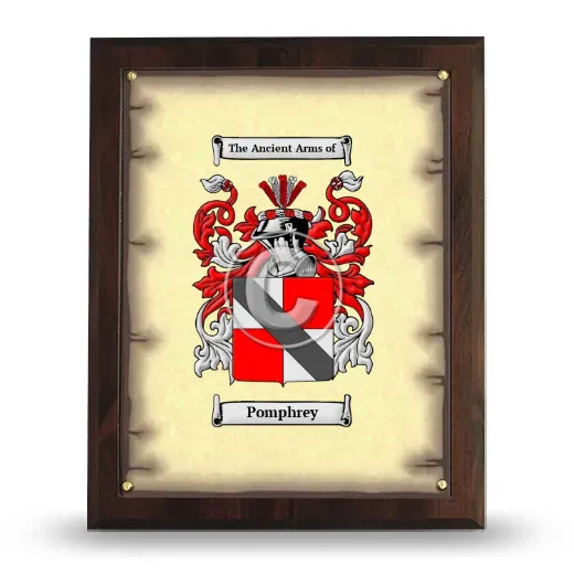 Pomphrey Coat of Arms Plaque