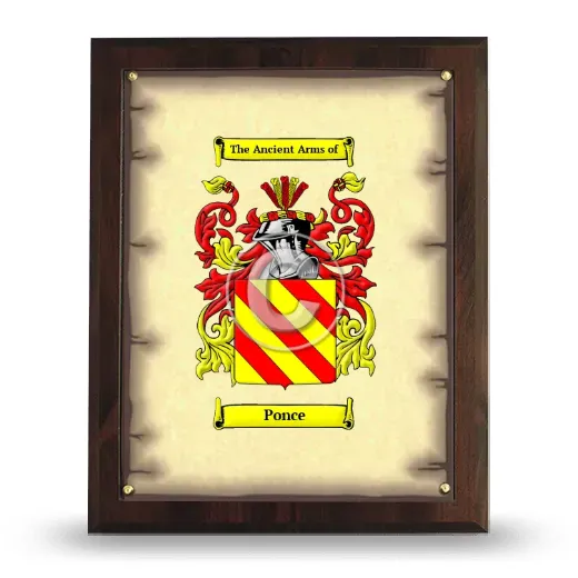 Ponce Coat of Arms Plaque