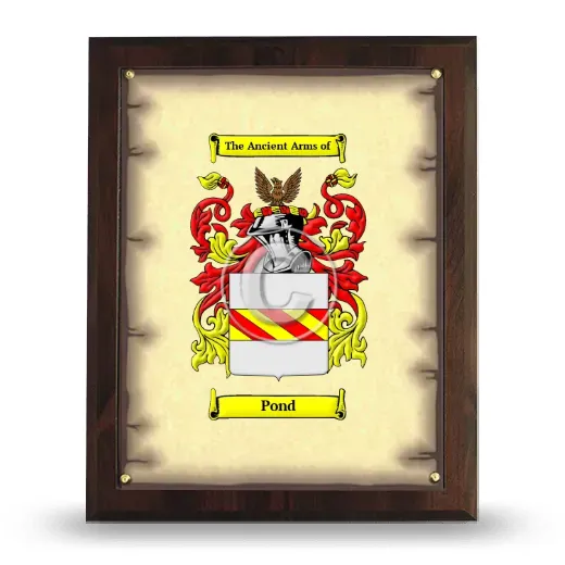 Pond Coat of Arms Plaque
