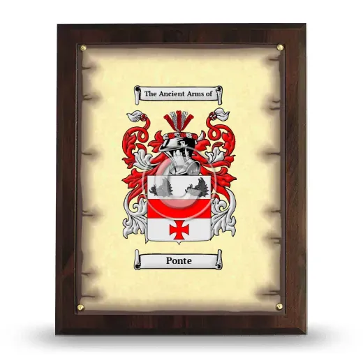 Ponte Coat of Arms Plaque