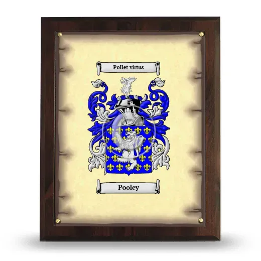 Pooley Coat of Arms Plaque