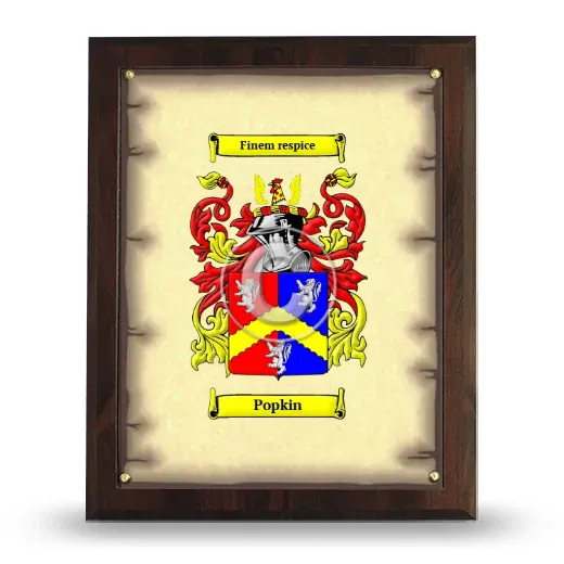 Popkin Coat of Arms Plaque
