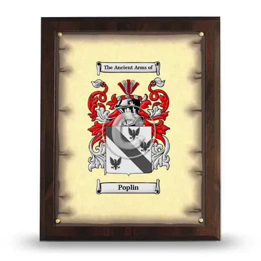 Poplin Coat of Arms Plaque