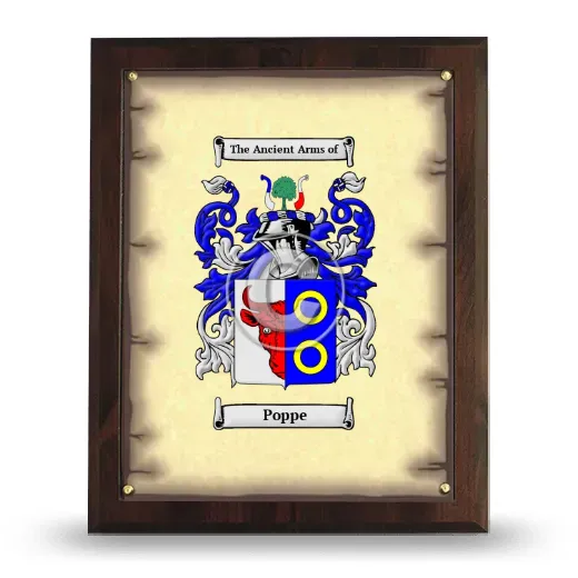 Poppe Coat of Arms Plaque