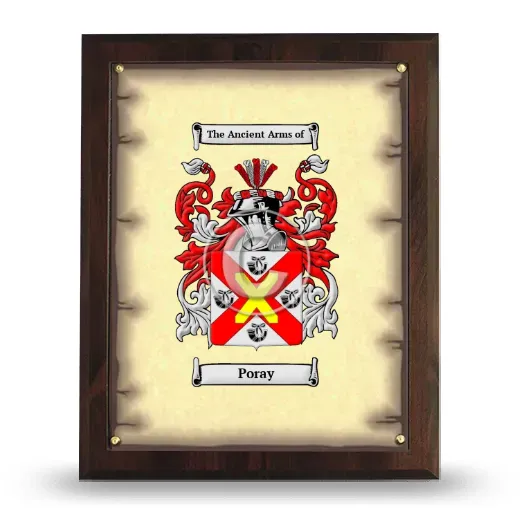 Poray Coat of Arms Plaque
