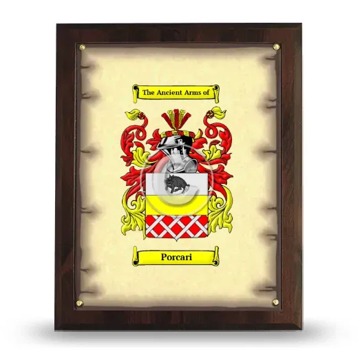 Porcari Coat of Arms Plaque