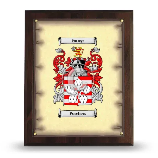 Porchers Coat of Arms Plaque