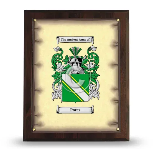 Pores Coat of Arms Plaque