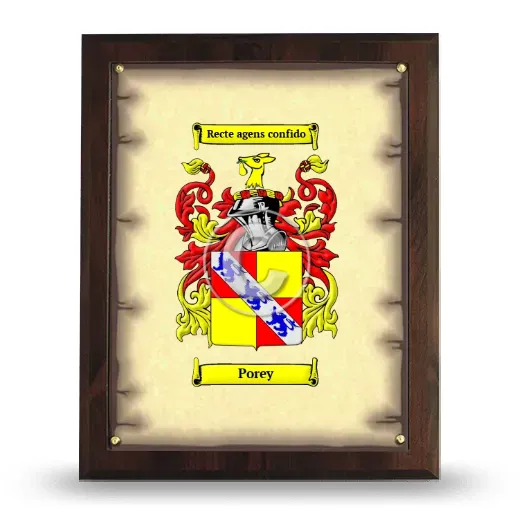 Porey Coat of Arms Plaque
