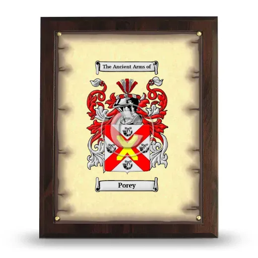 Porey Coat of Arms Plaque