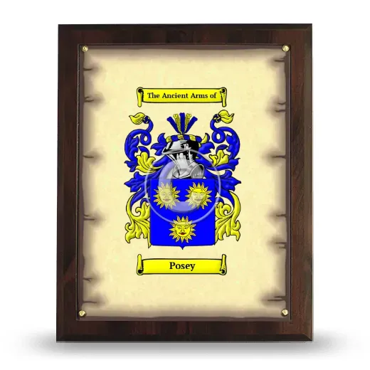 Posey Coat of Arms Plaque