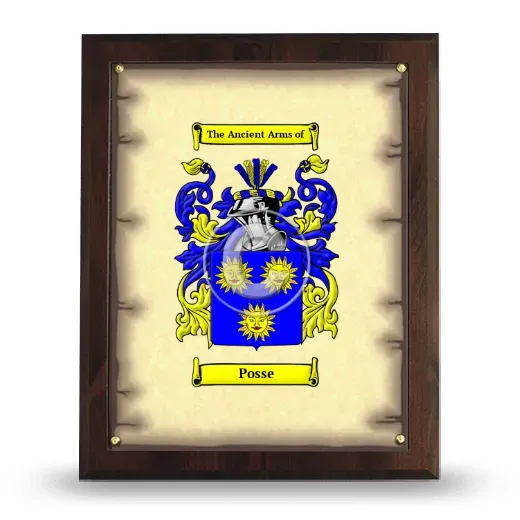 Posse Coat of Arms Plaque