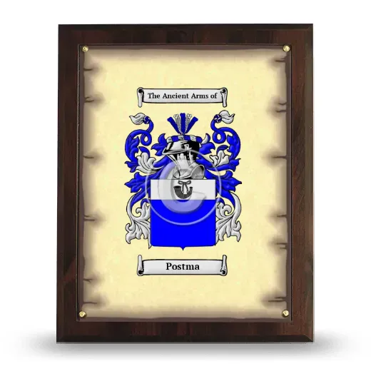 Postma Coat of Arms Plaque