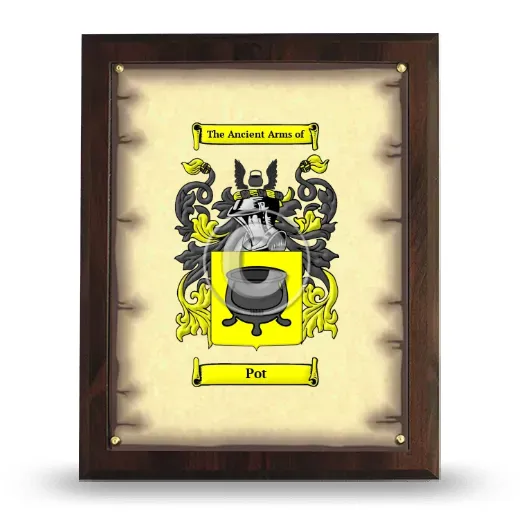 Pot Coat of Arms Plaque