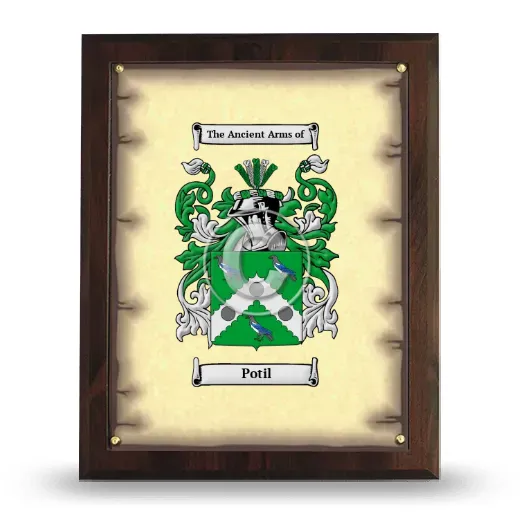 Potil Coat of Arms Plaque
