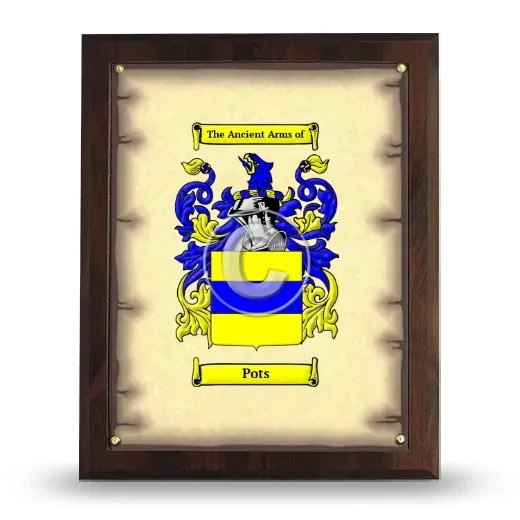 Pots Coat of Arms Plaque