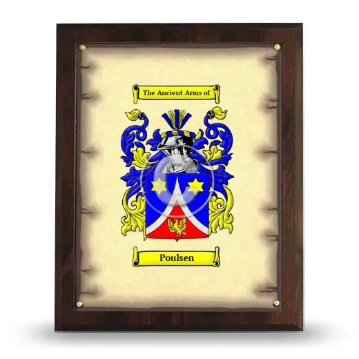Poulsen Coat of Arms Plaque