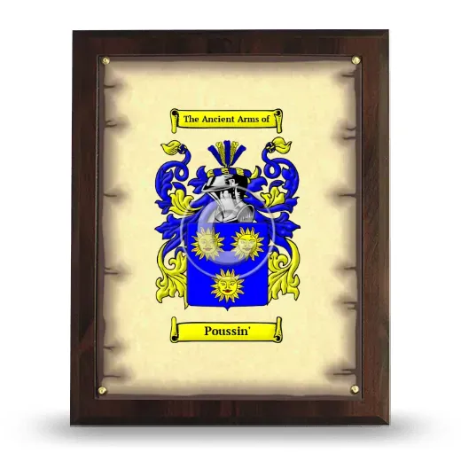 Poussin' Coat of Arms Plaque