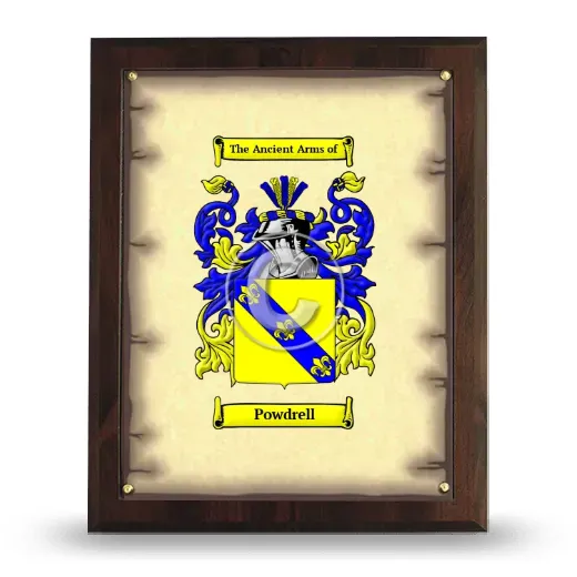 Powdrell Coat of Arms Plaque