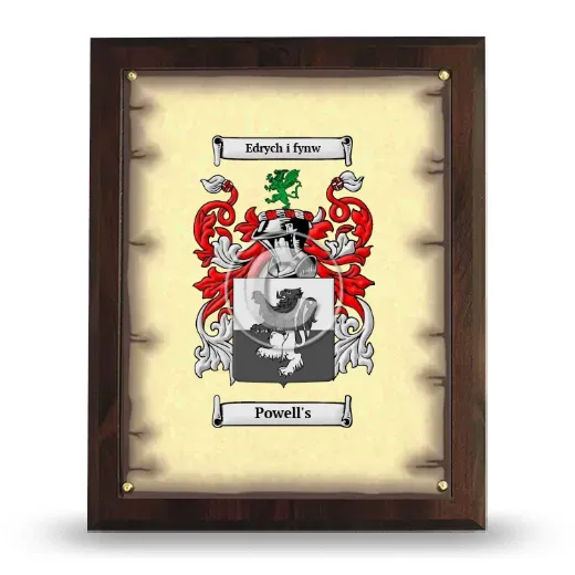 Powell's Coat of Arms Plaque