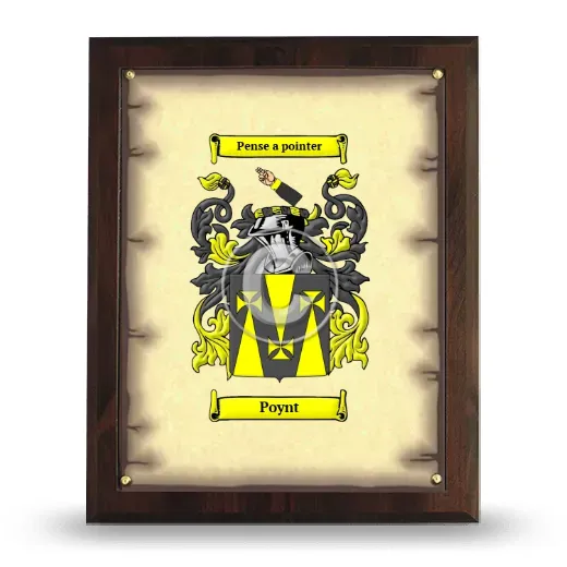 Poynt Coat of Arms Plaque
