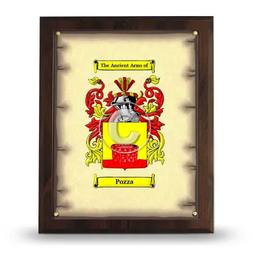 Pozza Coat of Arms Plaque