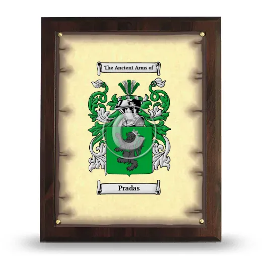 Pradas Coat of Arms Plaque